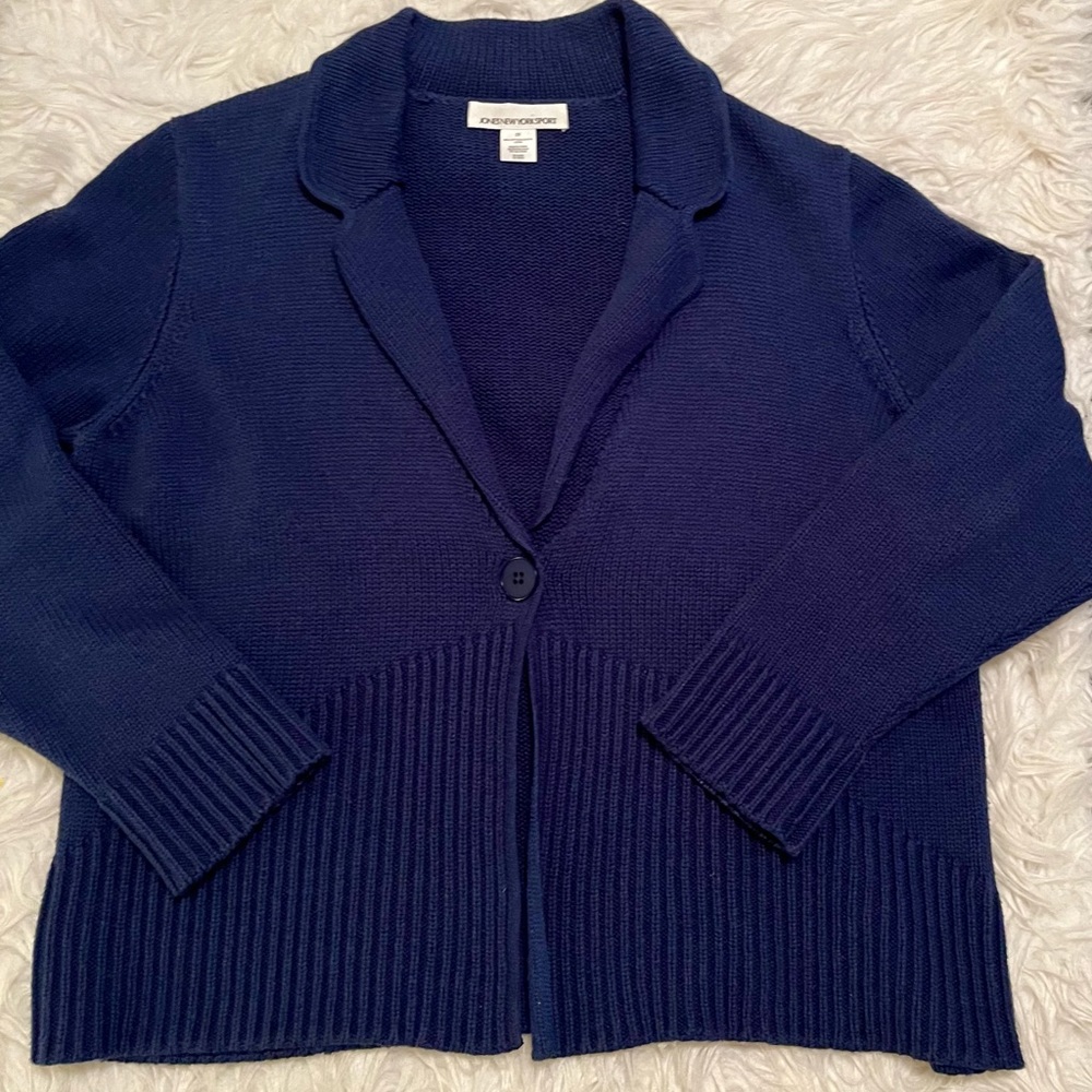 Jones NewYork Sport navy blue cardigan sz 2X plus size
